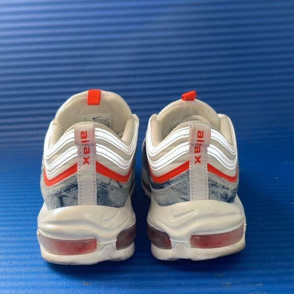 Size 9- Women's Nike Air Max 97 Washed Denim Blue White Red Sneakers DV2180-900 - Picture 7 of 8